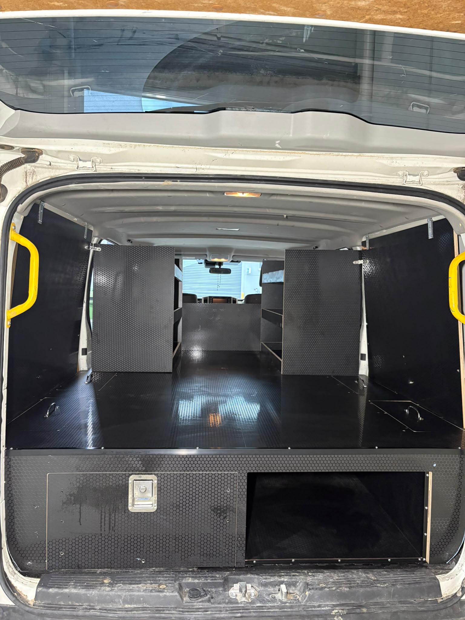 Trade storage built for a work van